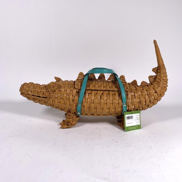 RARE KATE SPADE 'Swamped Wicker 3D Alligator' Bag - Picture 3 of 12